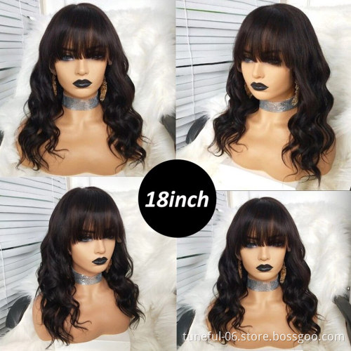 Wholesale Straight Bob Wig Brazilian Remy Hair Human Hair Wigs For Women Ombre Color Full Machine Made Wig With Bang